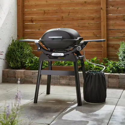 Weber Q2200N Gas BBQ with Compact Stand and Side Tables