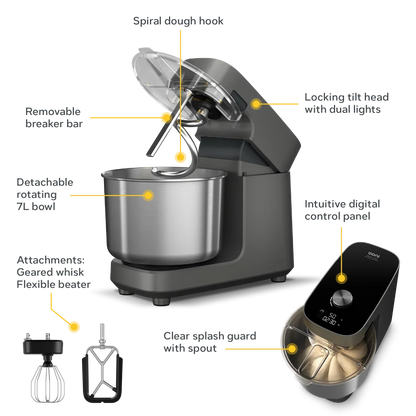 Ooni Halo Pro Spiral Mixer - Charcoal Grey