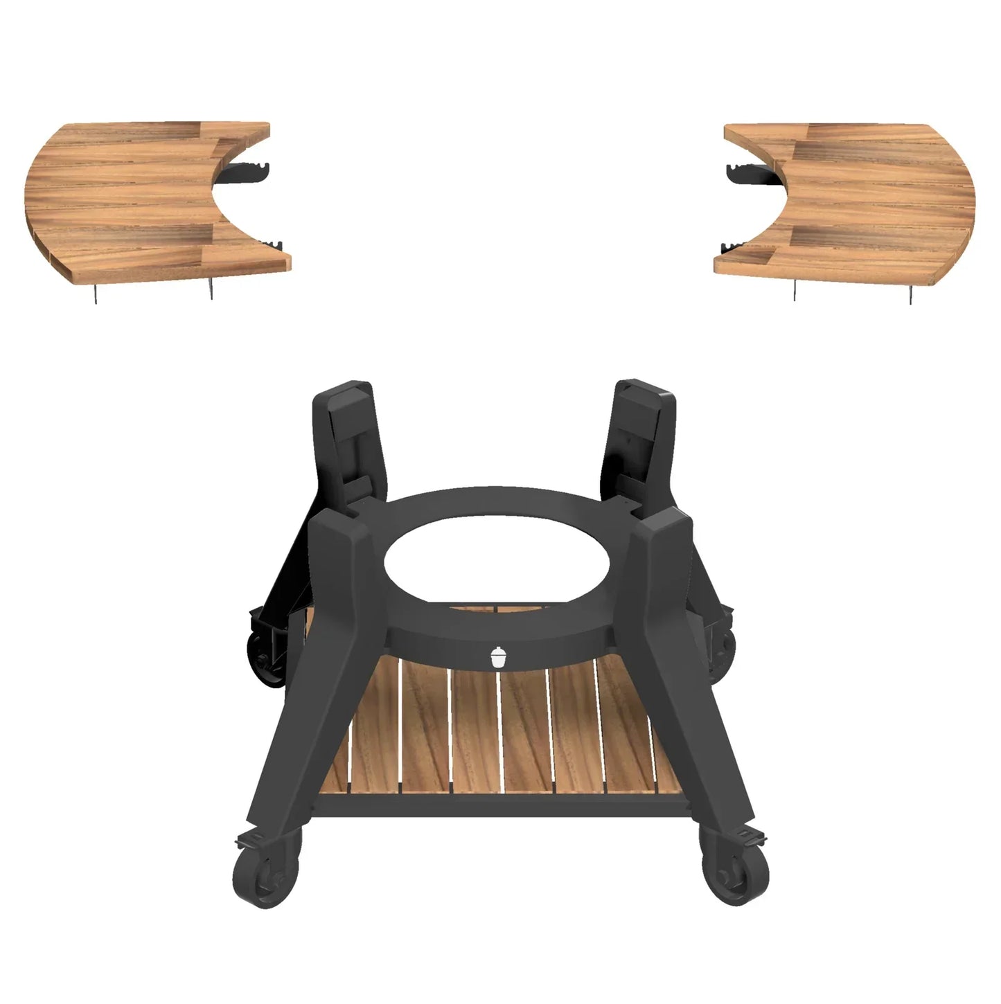 Trolley with Acacia Shelves for V2 Max KamaGear Kamado