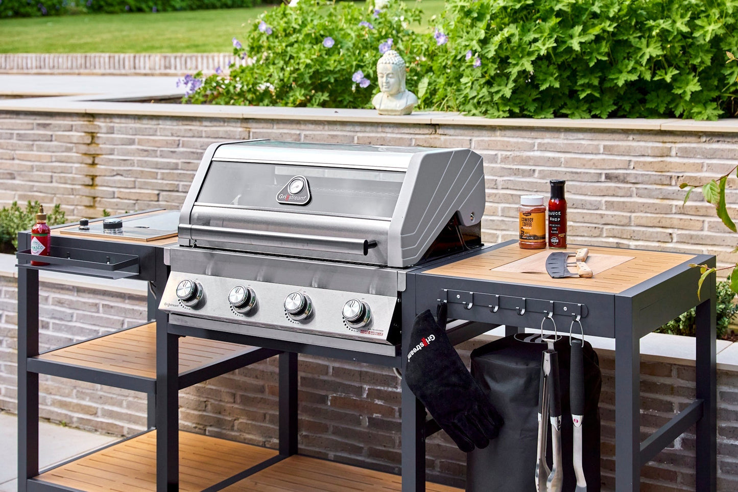 Grillstream Sanctuary Outdoor Kitchen 4 Burner Hybrid with Ceramic Side Burner