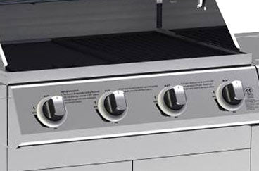 Cabinologist Texas Premium Outdoor Kitchen - 4 Burner Gas BBQ Grill with Side Burner - Stainless Steel